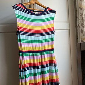 Boden Rainbow Stripe Dress (Women's 12 US / 16 UK)